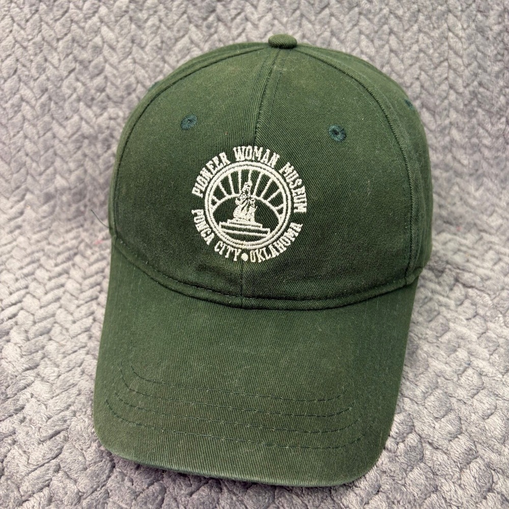 Paramount Pioneer Woman Museum Ponca City Oklahoma Green Cotton Hat Cap 1325
